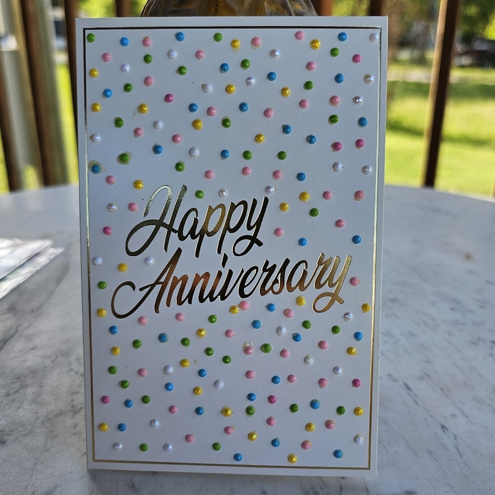 Happy Anniversary Colorful Card Small - Picture 5 of 6